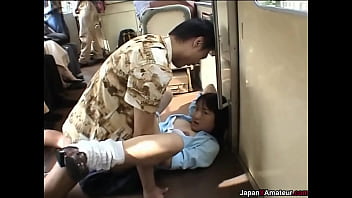 asian teen manhandled roughly on the train