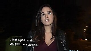 brunette fucked doggystyle outdoors in public