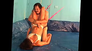 2 asia girls fighting rubbing tits sucking nipples on the wrestling mat