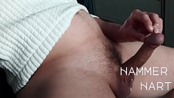 cum on his cock use as lube to jerk him off