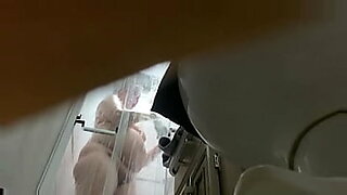 son caught spying on mom in shower creampie