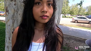 latina teen casilyn gives a handjob