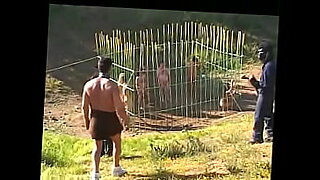 cfnm guy fakes getting tied to tree naked