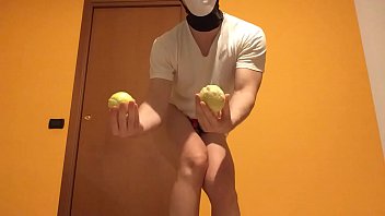 gay boy with big cock and balls sniffing poppers