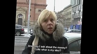bigtit blond teen blows on street for money