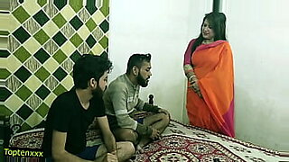 indian aunty enjoyed by two guys