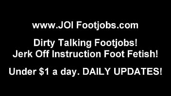 footjob while masturbate