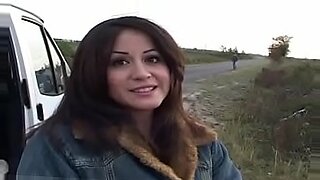 skinny arab girl fucked in the car and outside