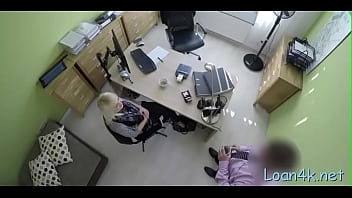 a secretary lady forced to open vagina in the office