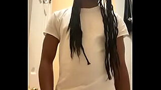 young black teen girl in the bathroom