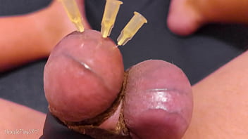 pierced testicle