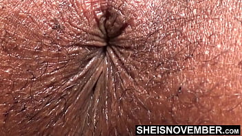 spread pussy closeup of a masturbating brunette goddess