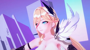 3d animate blonde with big tits is getting nailed by cock